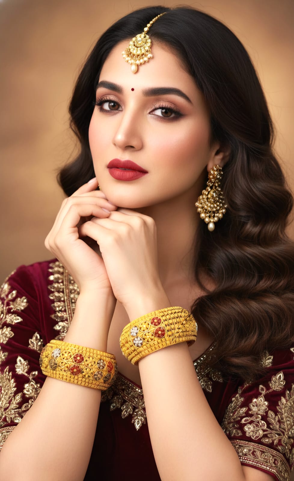 Regal Diamond Gold Bangles